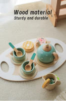 Juego De Té De Madera Para Niños Set De Cocina Pretendida Con Tetera Y Taza Para Juego De Casa Regalo Para Niños Y Niñas Edad 3-6 - details 3