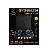 royal swiss - Cocina de gas de 4 quemadores con tapa Parrillas esmaltadas, seguridad de corte de gas - details 1