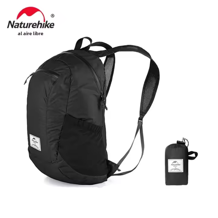 Mochila De Senderismo Naturehike 18L Ultraligera Plegable Y Impermeable Para Viajes Exterior Portátil Para Hombres Y Mujeres Camping Pequeña Mochila Azul Gris Negro - 1