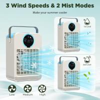 Aire Acondicionado Portátil with Remote Control, Mini Enfriador de Aire with 2-8H Temporizador, 3 Velocidades de Ventilador, 2 Modos de Nebulización, 700ML Climatizador Evaporativo para Hogar - details 6