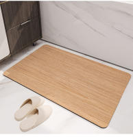 VIKAMA Alfombra De Baño Sencilla Imitación Madera Negra Absorbente Rápido Secado No Eslipiente Y Resistente a La Suciedad Decoración Del Hogar - details 9