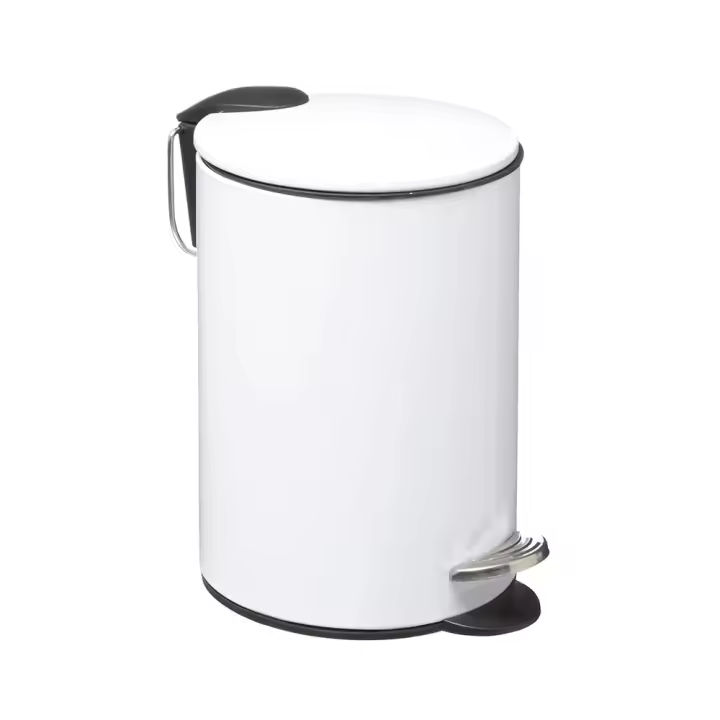 PAPELERA DE BAÃ‘O COLOR BLANCO 3L CIERRE SILENCIOSO - 1