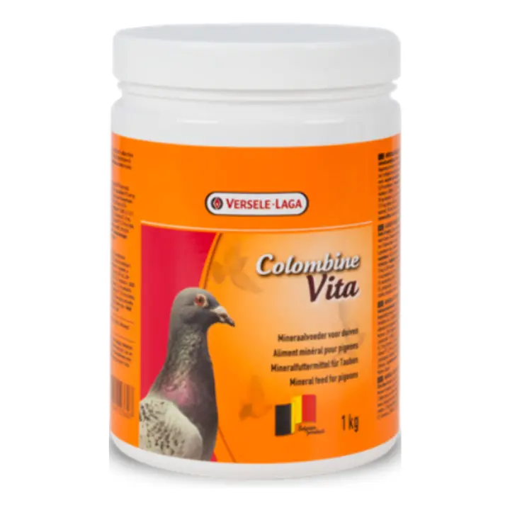 Colombine Vita - Alimento Mineral para Palomas - 1kg o 4kg - Vitaminas, Oligoelementos y Minerales - Versele Laga - 1