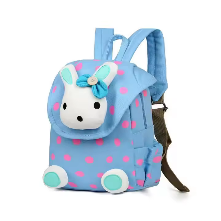 Mochila Infantil Estilo Conejo Multicolor Para Niñas Bolsa Escolar De Moda Para Jardín De Infantes Bolsa De Pascua - 1
