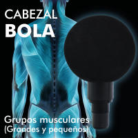 Pistola de masaje Jocca con pantalla táctil,  4 cabezales diferentes, 32 niveles de velocidad con vibraciones de hasta 3000RPM, se carga por USB y su capacidad es de 1200 mAh - details 0