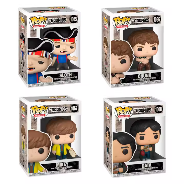 Pack 4 Funko Sloth Data Mikey Chunk Gordi Goonies Funko Pop Vinyl 10671068 1066 1065 - 1