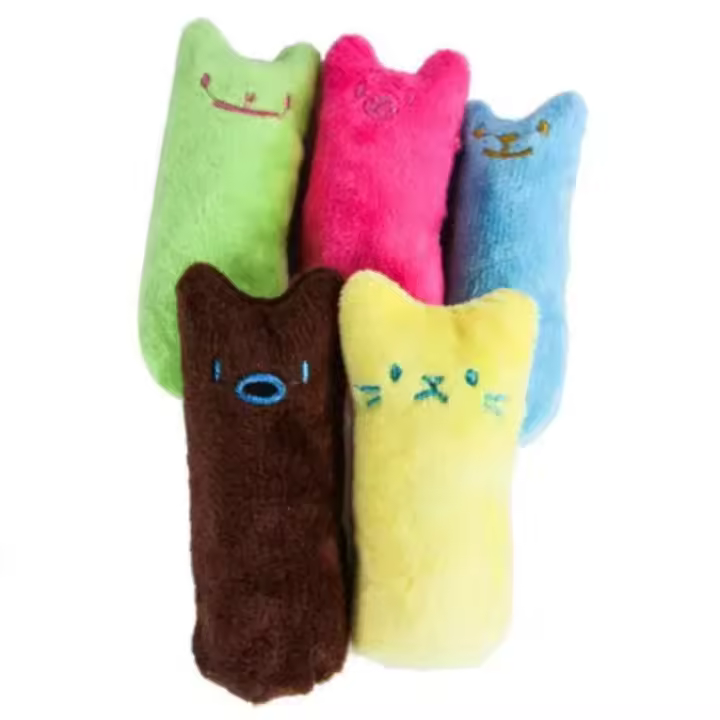 Juguete Interactivo Para Gatos De Algodón Suave Con Hierba De Tomillo Para Masticar Y Morder Juguete Divertido Para Gatos Y Gatitos - 1