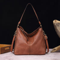 Bolso De Hombro De Cuero Para Mujer Bolsa De Mano Vintage De Gran Capacidad Bolso De Moda Casual Bolsa Tote De Lujo - details 0