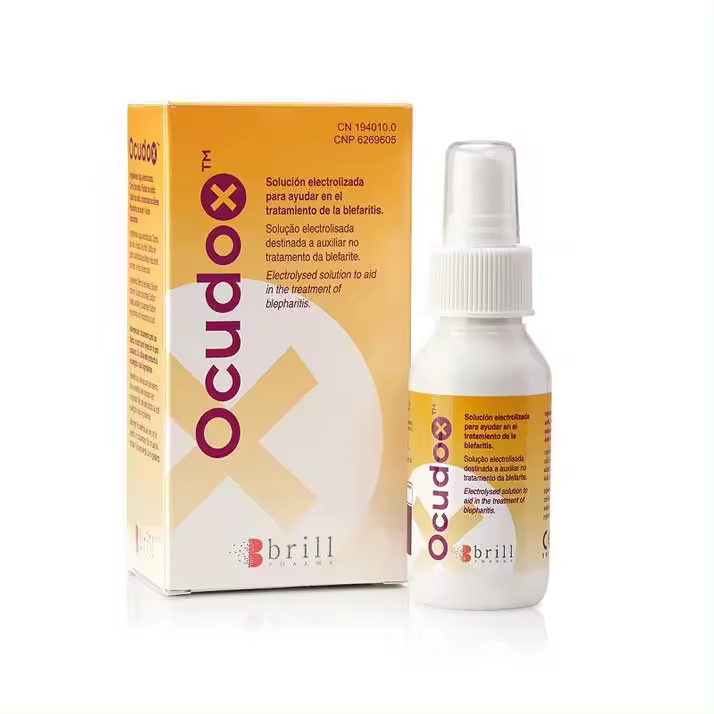 Brill Pharma Ocudox 60ml. Solución Oftálmica Spray Antibacteriano para Blefaritis y Cuidado de la Vista - 1