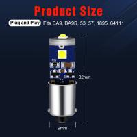2Pcs BA9S LED Bombilla T4W Canbus Luz Interior De Coche Lámpara De Matrícula Lectura Doméstica 12V Blanco Rojo Amarillo Azul - details 5