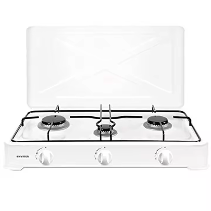 Cocina de gas GGP-3B 3 Fogones control mecánico Blanco 9,5x60,2x37,1 cm - 1