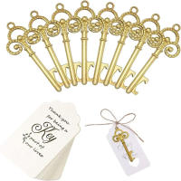 10pcs Abrebotellas Con Llavero Vintage De Esqueleto Y Etiqueta Gracias Para Favors De Boda Regalos Para Fiesta De Boda - details 12