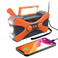 Radio De Emergencia Portátil 10000mAh Con Radio AM FM WB NOAA Solar Crank Manual LED Flashlight SOS Alarm Power Bank - details 3