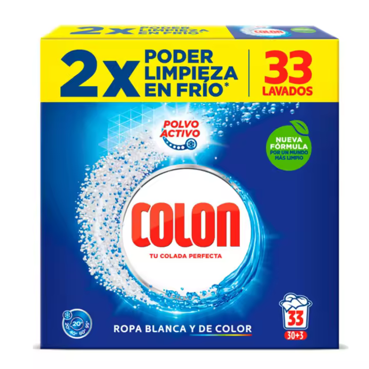 Pack de Limpieza del Hogar - Detergente en Polvo Colon 33 Lavados - 1