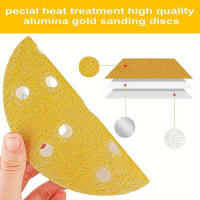 Discos De Lijado De 15 Huecos De 6 Pulgadas 150MM Papel De Lijar Seco Y Humedecido Gritos 60-400 Aluminio Oxídeo Para Pintura De Coche Madera Auto Pulido - details 4