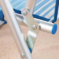 AKTIVE Silla playa plegable, Silla baja de playa, Azul rayas, 44x35x72 cm, Incorpora topes antivuelco, Asa de hombro, Soporta 110 kg, Sillas de playa, Sillas de playa bajas, Sillas de playa plegables, Sillas plegables de playa - details 5