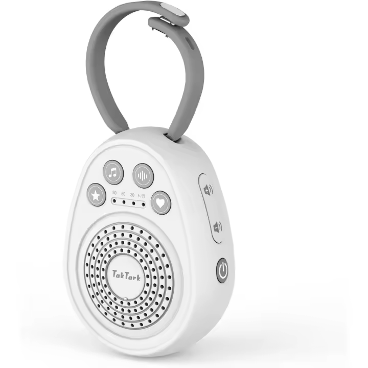 Maquina Ruido Blanco Bebe Portátil, White Noise Machine Baby de 20 Sonidos Relajantes, Temporizador, Recargable por USB para Bebé Niño o Adulto, 16 Volumen Ajustable, Ayuda para dormir - 1