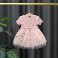 Vestido De Princesa Para Bebé Niña Verano Con Encaje Floral Vestido Corto Para Fiesta De Cumpleaños Ropa De Niña - details 2