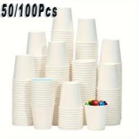 Vasos De Papel Desechables Pequeños Para Probar Café Caramelo Jugo Ideal Para Fiestas De Navidad Y Viajes En Supermercados - details 1