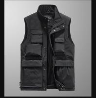 Chaleco De Hombre Para Exteriores Con Multiple Bolsillos Color Sólido Para Pesca Director Reportero Trabajo Fotografía Casual Chaqueta Cintura - details 7