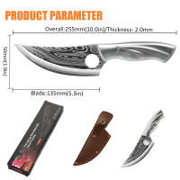 Cuchillo de cocina Damasco de 5,5 pulgadas, cuchillos de acero inoxidable 5CR15, cuchillo de carnicero para herramientas de cocina - details 8