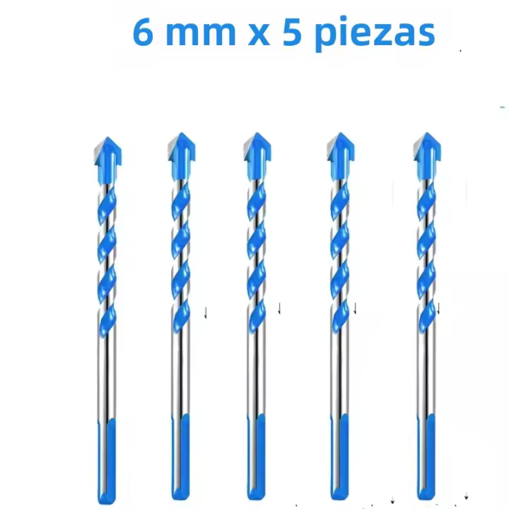 Juego De 10 Piezas De Brocas De Carburo De Tungsteno 6mm Para Taladro Eléctrico Cerámica Pared Azulejo Mármol Banda De Perforación Diamante - 1