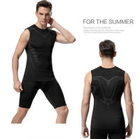 Chaleco Deportivo Para Hombres Running Camiseta Corta Secado Rápido Sin Mangas Seda Hielo Entrenamiento De Baloncesto Ropa De Fitness Verano Delgado - details 0