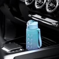 Botella De Deporte De Agua Con Pajita Y Tapa Pop-Up Gradiente De Colores 900ML Plástico Portátil Para Exteriores Y Aire Libre - details 4