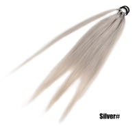 Extensiones De Cabello Sintético Para Cola De Caballo Enredadera De Boxeo En Color Ombre Marrón 26 Pulgadas Con Diadema DIY - details 10