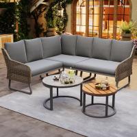 Juego de muebles de Jardín Para 6-7 personas, juego de tumbonas de exterior, Artesanía de trinquete, con dos mesas, Armado de Hierro galvanizado, Patos ajustables, incl. Todos los muebles de asiento - details 2