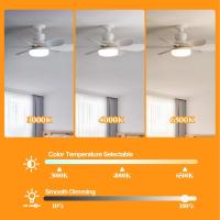 Ventilador de techo E27 luz LED, Ventilador de techo 40W con mando a distancia para atenuación, apto para salón, estudio, uso doméstico, 85-265V - details 1
