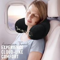 Almohada De Viaje En Forma De U Con Cubierta De Lana Suave Ajustable Puedes Rellenarla Con Ropa Para Mayor Comodidad - details 3