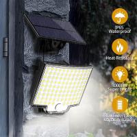 Luces Solares LED en Aire Libre con sensor de Movimiento, IP65 en prueba de Agua, Iluminación de Ángulo de 120 °, Luz de pared de Jardín solar con Cable de 5m - details 2