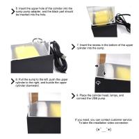 Acuario De Mesa 1.5L Mini Para Betta Peces Con Filtro Y Bomba De Aire USB Luz LED Decoración Marina Sin Contener Químicos Originales En China - details 20