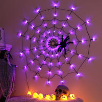 Luces De Red De Araña Para Halloween LED Con 8 Modos De Lámpara Decoración Para Casa Y Pared De Fright House Material Plástico - details 1