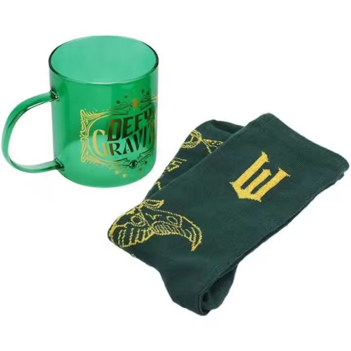 UNIVERSAL STUDIOS - Set de Taza de cristal y Calcetines Wicked Elphaba - 1