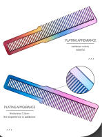 Cepillo De Peluquero Profesional Electroplatado 3 Colores Antiestático Herramienta De Estilizado Para Salon Accesorios De Corte De Pelo - details 6