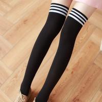 Medias Largas Hasta La Rodilla Para Mujer En Colores Negro Y Blanco Medias Pierna Media Rosa Pack De Un Par Medias Estampadas - details 11