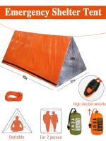 Carpa De Emergencia Para 2 Personas Casa De Camping Impermeable Con Pergola Para Familia Viajes Equipamiento Cool Gear - details 2