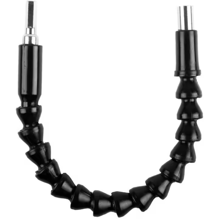 Extensión portapuntas cardán flexible para destornillador, taladro, ideal para trabajos mecánicos o mantenimiento general, 290 mm, negro - 1