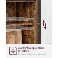 Armario de cocina, elegancia rústica para tus festines, diseño en madera marrón con puertas de correderas y paneles de malla, versátil y funcional, ¡descubre la calidez en cada rincón! - details 30