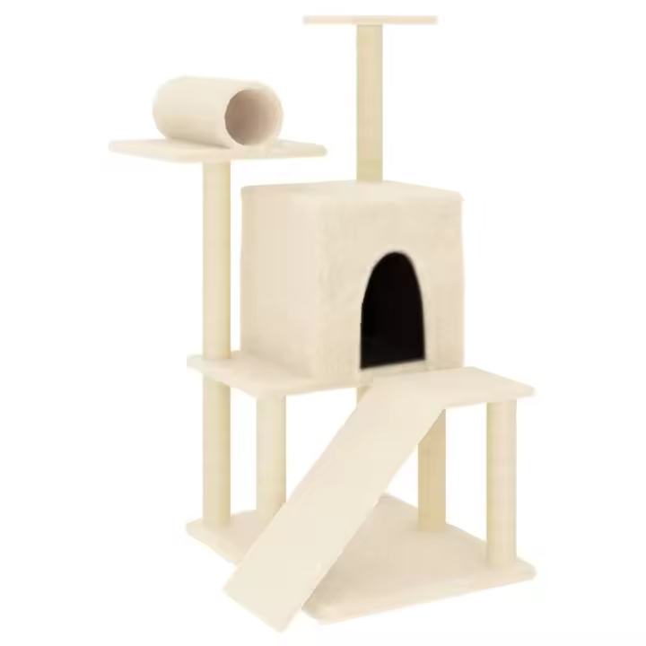 Rascador para Gatos con postes de ISAL color crema 110,5 cm - 1