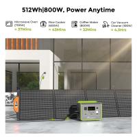 FOSSiBOT F800 Estacion de Energia Portatil y Generador Solar Portatil, 512Wh LiFePO4 Batería, Salida de 800W CA (1600W pico), Recargable al 100% en 1,2 Horas, Adecuado para Caravaning y Viajes - Verde - details 5