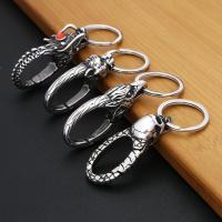Llavero De Acero Inoxidable Vintage Punk Con Diseño De Cabeza De Dragón Para Hombres Y Mujeres Adorno Para Cinturón Joyería Regalos De Moda - details 1