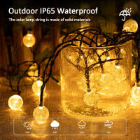 Luces De Cadena Solares IP65 Impermeables Para Jardín Con 8 Modos Luces De Globo Cristal Solar Autónomo Para Exterior Y Decoración De Fiestas - details 0