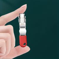 Tijeras De Uñas Portátiles Y Plegables De Acero Inoxidable Con Llavero Herramienta De Pedicura Para Aseo En Viajes - details 0