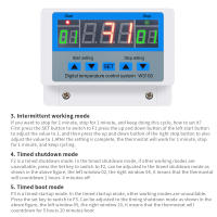 Termostato Digital W3103 Control De Temperatura Alta Potencia 5000W 30A Con Sensor Para Calor Y Frío AC 110-220V Para El Hogar - details 8