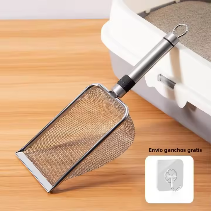 Escobilla De Aseo Para Mascotas De Aleación De Aluminio Y Acero Inoxidable Con Mango Duradero Shovel Para Poop De Gatos - 1