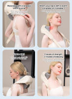 Masajeador eléctrico de cuello y hombros para el dolor Espinal, compresa caliente, masaje calmante, relajación muscular del cuello, chal de masaje - details 3