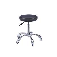 Taburete de peluquería Negro con Base cromada de 5 Ruedas - details 0